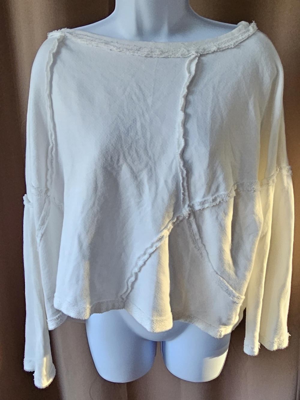 Bucketlist Exposed Seam Long Sleeve Top